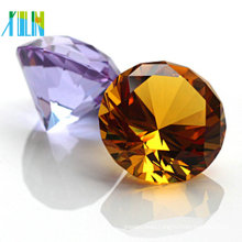 80MM Faceted Decorative Sunny Crystal Glass Diamond for Wedding Souvenirs